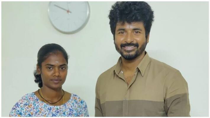 Sivakarthikeyan gift to athlete Dhanalakshmi Sivakarthikeyan gift to athlete Dhanalakshmi
