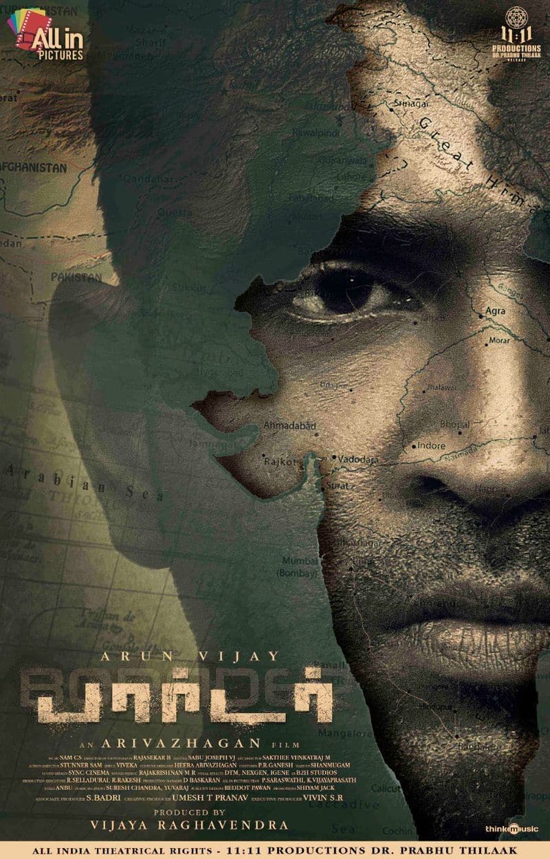 first time arun vijay movie first look released in 3d mapping technology
