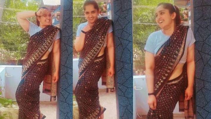 sanusha in saree pics viral sanusha in saree pics viral