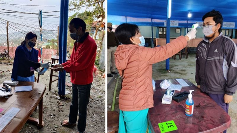  पश्चिम बंगाल के कलिम्पोंग जिले के 22 कालिम्पोंग विधानसभा क्षेत्र के अंतर्गत मतदान केंद्रों में कोविड के दिशानिर्देशों का पूरा ध्यान रखा गया।