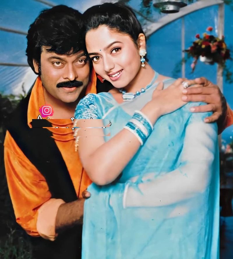 చిరంజీవితో `చూడాలని వుంది`లో సౌందర్య.