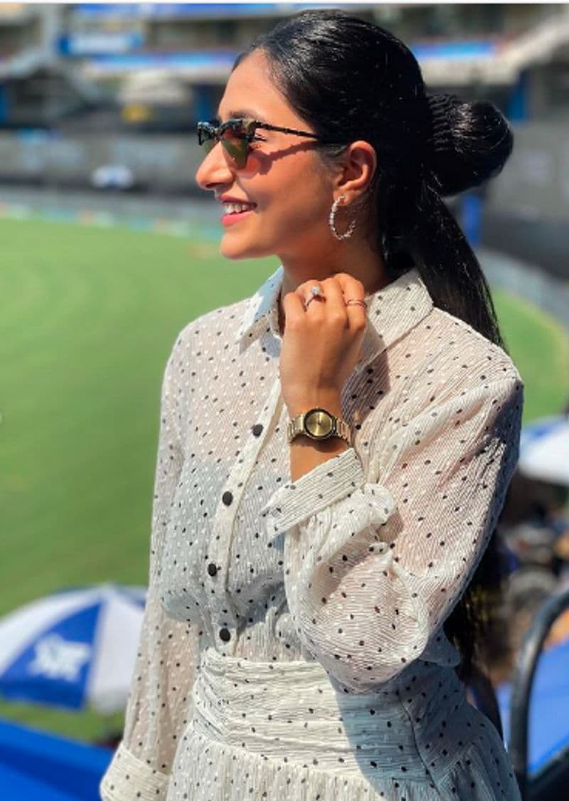 The photos were clicked on Sunday during RCB's IPL 2021 clash against former champion Kolkata Knight Riders at the MA Chidambaram (Chepauk) Stadium in Chennai. The former won by 38 runs.