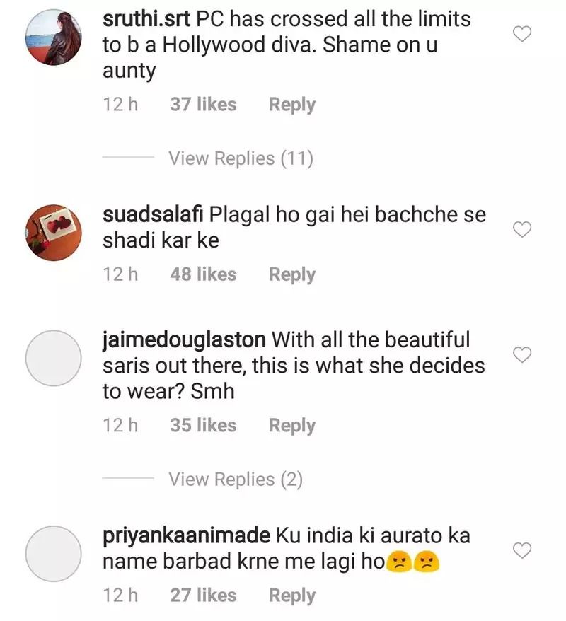Mid-Day quoted him as saying, "There's nothing vulgar about it. In fact, not using a choli makes it a global statement. The transition from alluring Indian beauty to this modern goddess for a mainstream fashion cover only speaks of her (Priyanka) versatility. She is truly a modern Indian icon."