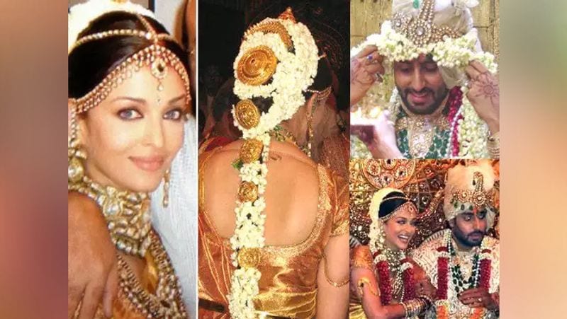 Aishwarya and Abhishek were looking like royal couples donned in beautiful traditional wears.