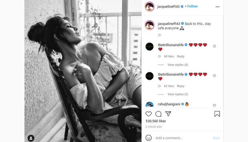 The actress has shared a beautiful black and white picture while asking everyone to be safe.