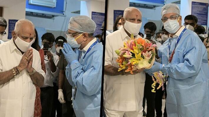Karnataka CM Yediyurappa discharged from hospital after recovering from Covid-19 Karnataka CM Yediyurappa discharged from hospital after recovering from Covid-19