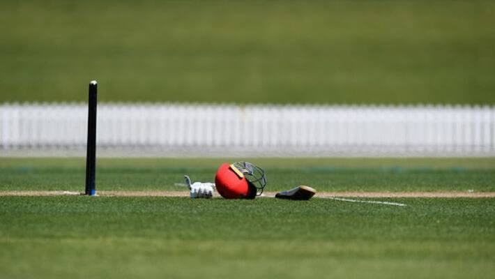 Watch Pak pacer Arshad Iqbal breaks Kamunhukamwe helmet with bouncer Video Watch Pak pacer Arshad Iqbal breaks Kamunhukamwe helmet with bouncer Video