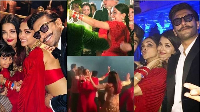<p>Newlywed Deepika was present there and flaunted her sexy back in a saree that was in deep shade of crimson red. The six-yard was by Faabiiana. Shaleena Nathani styled her and the make-up was done by Priya Todarwal. One video that has gone viral is that of Deepika grooving away on Love Yatri's Chogada Tara.</p>