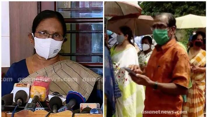 k k shailaja on crowd at jimmy George stadium k k shailaja on crowd at jimmy George stadium