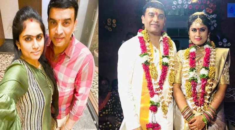 టాలీవుడ్ బిగ్ ప్రొడ్యూసర్ దిల్రాజు కరోనా సమయంలోనే వైఘా రెడ్డిని సెకండ్ మ్యారేజ్గా చేస్తున్నారు. అంతకు ముందు దిల్రాజు మొదటి భార్య అనిత మరణించారు.