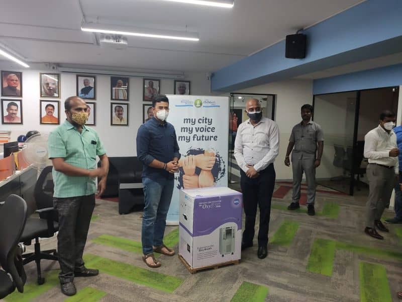 Rajeev Chandrasekhar donated 15 Oxygen concentrators to save the lives of Covid affected patients