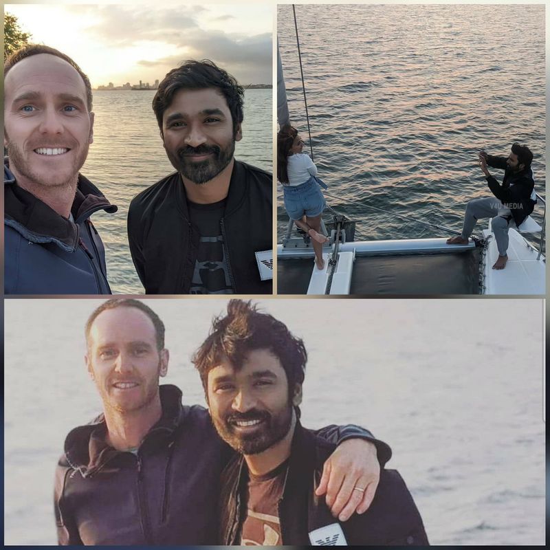 சக நடிகருடனும் இவர் எடுத்து கொண்ட புகைப்படங்களும், தனுஷ் ரசிகர்கள் மத்தியில் வைரலாக பார்க்கப்பட்டு வருகிறது. 