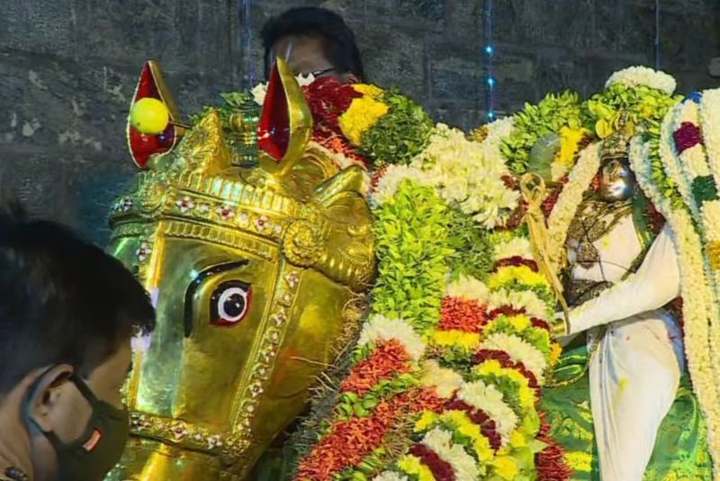 <p>பக்தர்கள் மற்றும் பொதுமக்களின் வசதிக்காக திருக்கோவில் நிர்வாகத்தின் சார்பில் யூடியூப் இணையத்தில் வாயிலாக வீட்டிலிருந்தே கண்டுகளிக்க நேரலை செய்யப்பட்டது.</p>