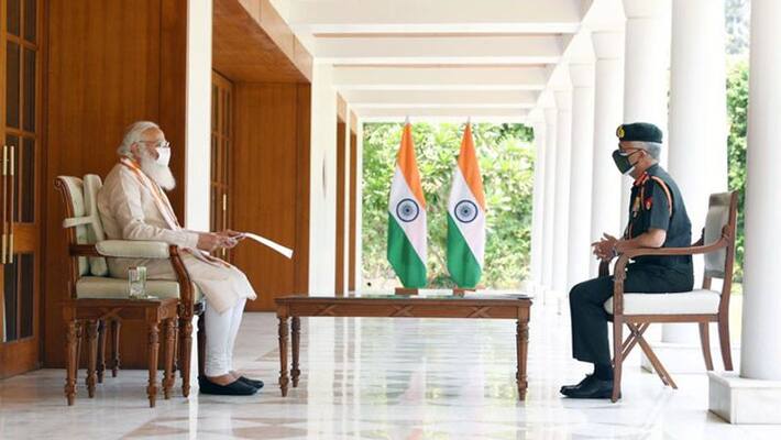 Chief of Army Staff General MM Naravane called on Prime Minister Narendra Modi today kpa Chief of Army Staff General MM Naravane called on Prime Minister Narendra Modi today kpa