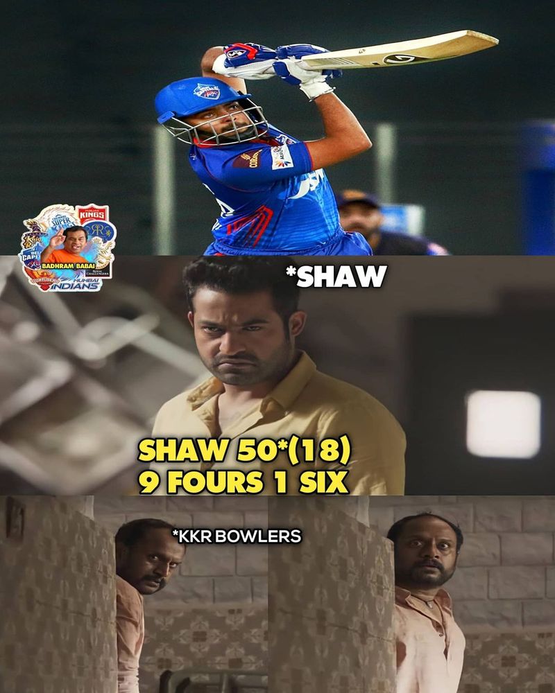 ఢిల్లీ క్యాపిటల్స్ ఓపెనర్ పృథ్వీషా సెన్సేషనల్ ఇన్నింగ్స్పై సోషల్ మీడియాలో వైరల్ అవుతున్న మీమ్స్...
