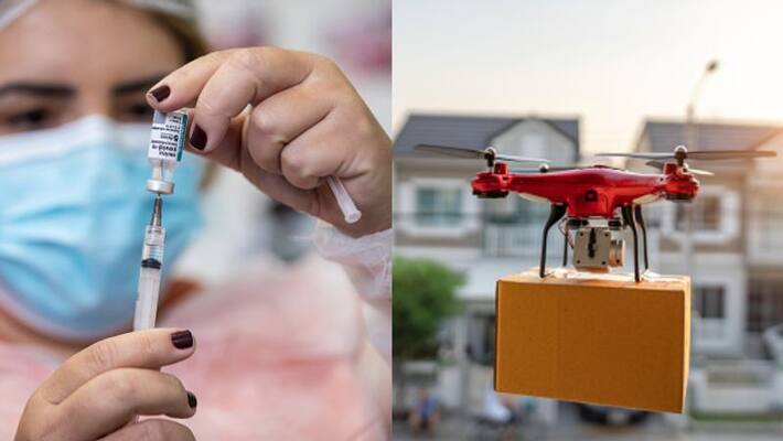 Covid Vaccine Supply in Drone at Bengaluru grg Covid Vaccine Supply in Drone at Bengaluru grg