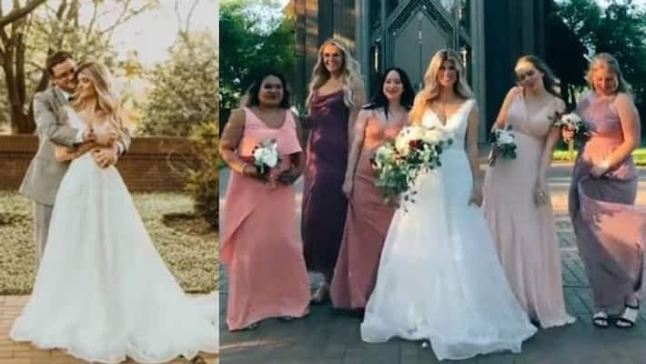 Bride and Groom fall on stage while dancing on their wedding day- Watch viral video Bride and Groom fall on stage while dancing on their wedding day- Watch viral video
