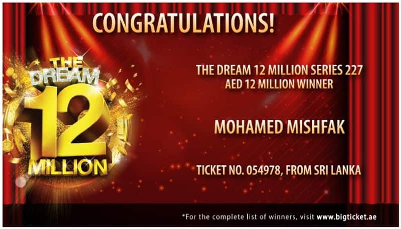 Expatraite won 12 million in Abu Dhabi Big Ticket series 227