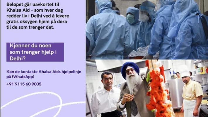 Desi restaurant in Norway donates nearly five lakhs for Khalsa Aid to support oxygen shortage in delhi due to covid 19 Desi restaurant in Norway donates nearly five lakhs for Khalsa Aid to support oxygen shortage in delhi due to covid 19