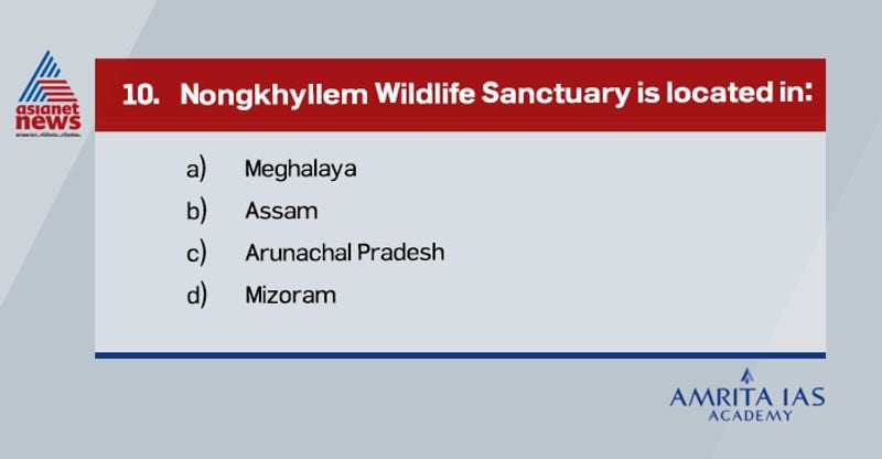 Answer(a) The sanctuary in Meghalaya falls in the Eastern Himalayan global biodiversity hotspot. Recently, India’s first bamboo-dwelling bat with sticky disks, has been found near Nongkhyllem Wildlife Sanctuary in Meghalaya.