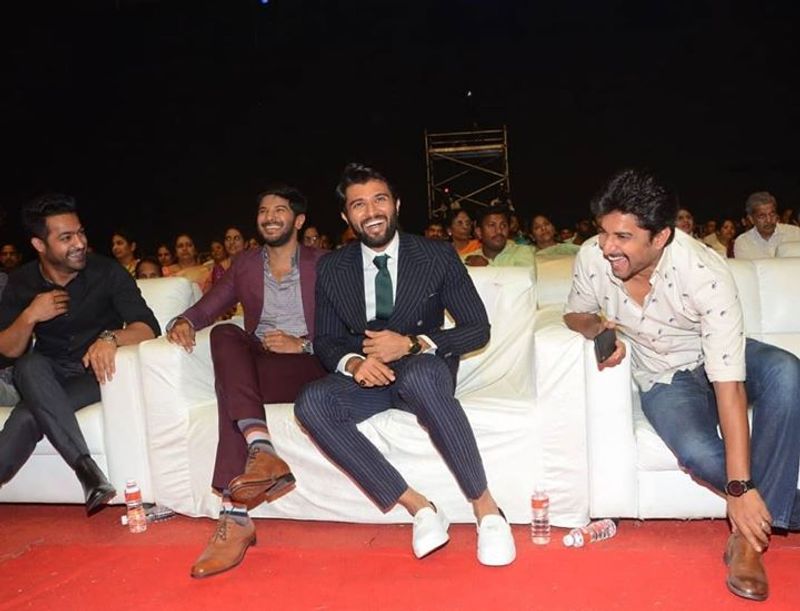 `మహానటి` ప్రీ రిలీజ్ ఈవెంట్లో ఎన్టీఆర్, దుల్కర్ సల్మాన్,నానిలతో.