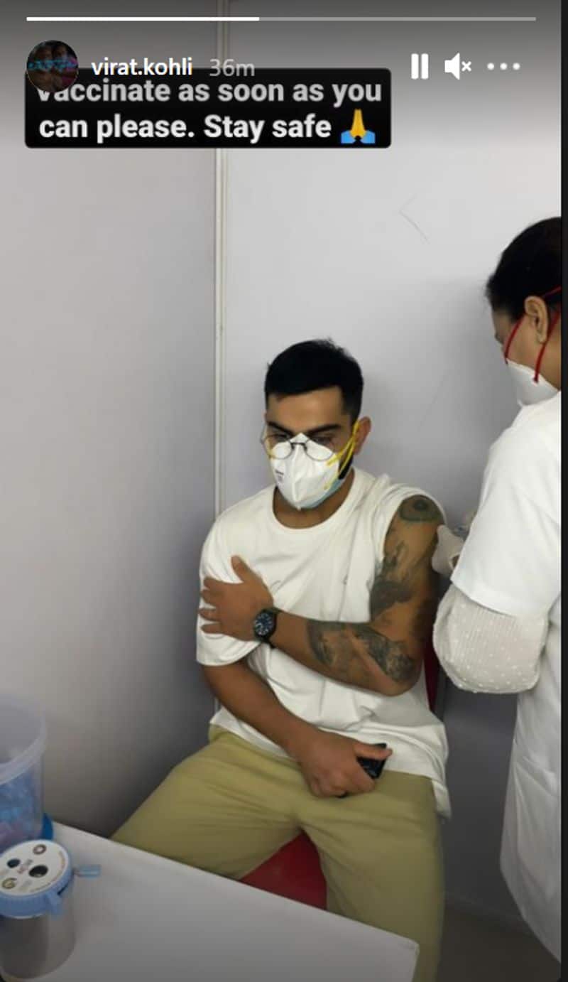 Virat Kohli receives his first dose of COVID-19 vaccine-ayh