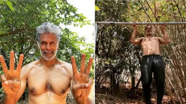 Milind Soman can now do pull ups with only six fingers Milind Soman can now do pull ups with only six fingers