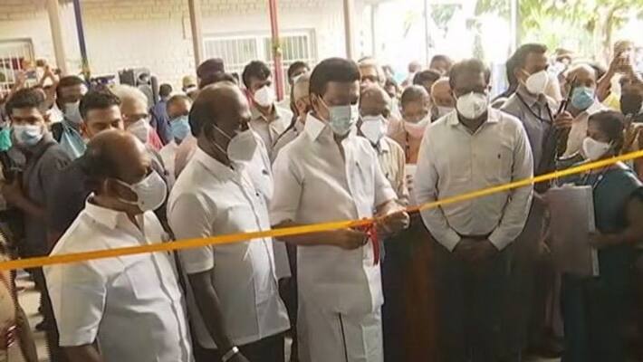 Chief Minister MK Stalin inaugurated Siddha medical center for corona patients Chief Minister MK Stalin inaugurated Siddha medical center for corona patients