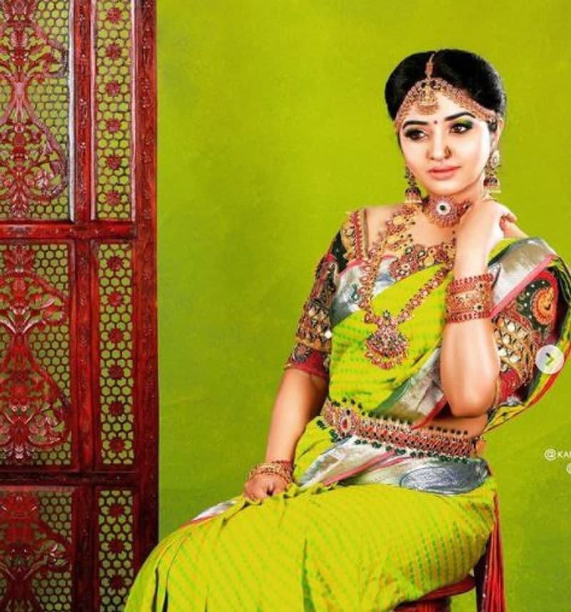 மணப்பெண்ணாகவே மாறி அமர்ந்திருக்கும் மகா 