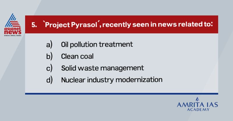 Answer(c) The project has been launched to reduce the problem of urban organic waste processing in smart cities. It is being executed with the co-operation of Germany.