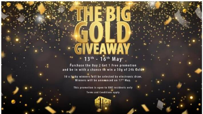 big ticket to give chance to win gold with The Big Gold Giveaway offer big ticket to give chance to win gold with The Big Gold Giveaway offer