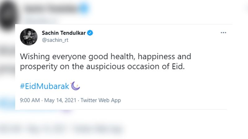 সচিন তেন্ডুলকর-সোশ্য়াল মিডিয়ায় দেশবাসীকে ইদের শুভেচ্ছা জানিয়েছেন মাস্টার ব্লাস্টার সচিন তেন্ডুলকর। লিখেছেন,'ইদের এই পবিত্র দিনে সকলের সুস্বাস্থ্য, সুখ ও সমৃদ্ধি কামনা করছি।'