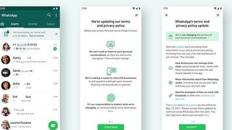 Whatsapp ने प्राइवेसी पॉलिसी की घोषणा करते हुए कहा कि यूजर्स को व्हाट्सअप के सभी फीचर को उपयोग करने के लिए इसकी नई प्राइवेसी पॉलिसी को स्वीकार करना जरूरी है। हालांकि, अब कंपनी की ओर से कहा गया कि जो लोग इसे स्वीकार नहीं करते हैं उनका अकाउंट डिलीट नहीं किया जाएगा। लेकिन उसके लिए इसकी कुछ सुविधाएं सीमित कर दी जाएगी।