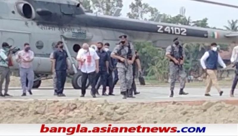 এদিন সকালে হেলিকপ্টারে করে আক্রান্তের পরিবার এবং এলাকা পরিদর্শনে নন্দীগ্রামে পৌছনরাজ্যপাল।