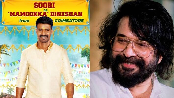 soori as mammootty fan in velan soori as mammootty fan in velan