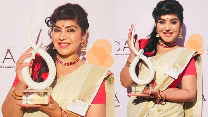 Dr Chaithanya Unni got business Woman of the Year award in Australia Dr Chaithanya Unni got business Woman of the Year award in Australia