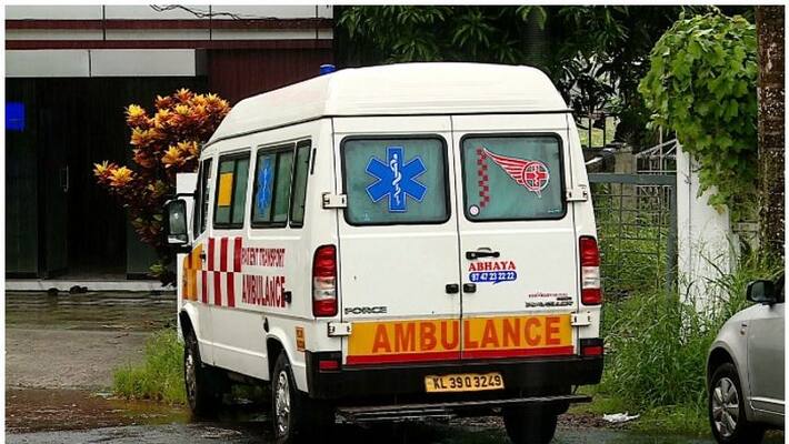 private ambulance catches fire cylinder causes blast in proddatur private ambulance catches fire cylinder causes blast in proddatur
