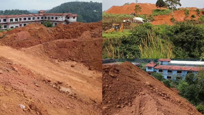 sand mined for college building remain threat for localites in wayanad sand mined for college building remain threat for localites in wayanad
