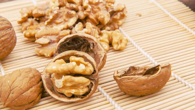 Walnuts are rich in omega 3 fatty acid or polyunsaturated fatty acid. Omega 3 fatty acids are considered absolutely essential and can only be obtained only by consumption of certain kinds of food. They are a good source of protein and dietary fibre. Also are loaded with Vitamin E, Vitamin B6, folate and thiamine. Here are unique benefits of eating walnuts.
