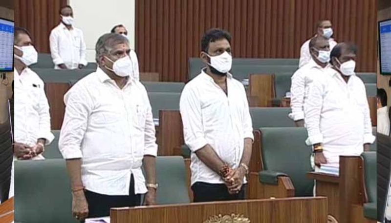 అసెంబ్లీలో మంత్రులు బొత్స సత్యనారాయణ, కొడాలి నాని తదితరులు
