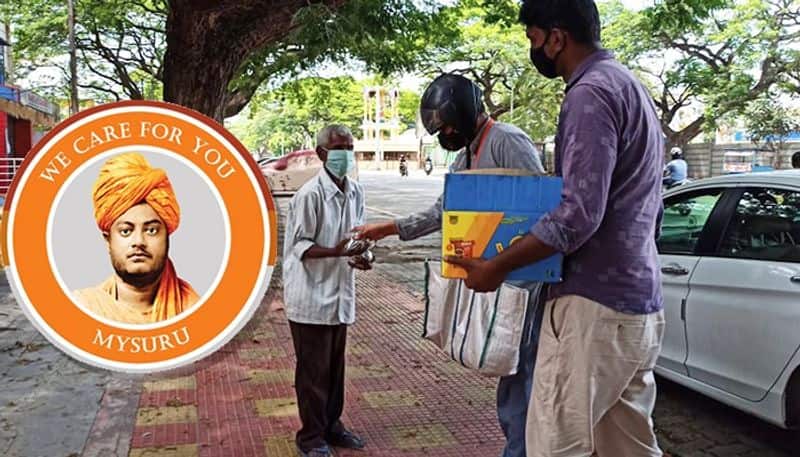 Covid 19 Inspired by Swami Vivekananda and guided by Ramakrishna Math, youths in Mysuru give their best