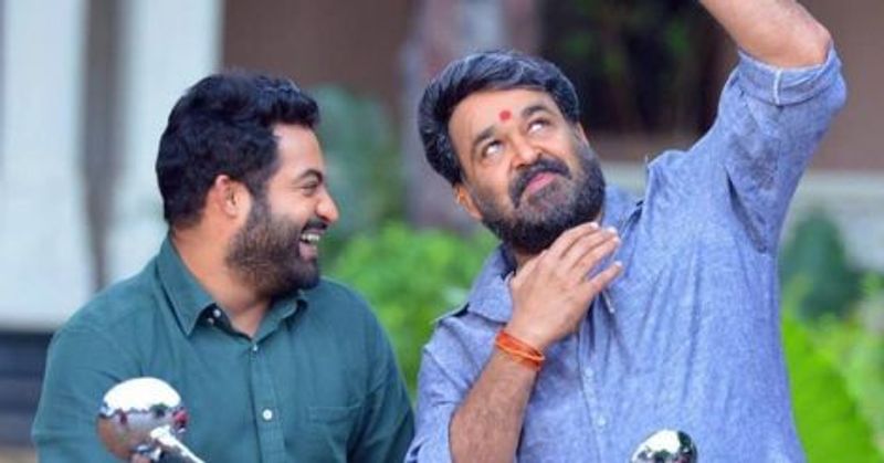 మోహన్లాల్తో ఎన్టీఆర్. `జనతా గ్యారేజ్` టైమ్లో.
