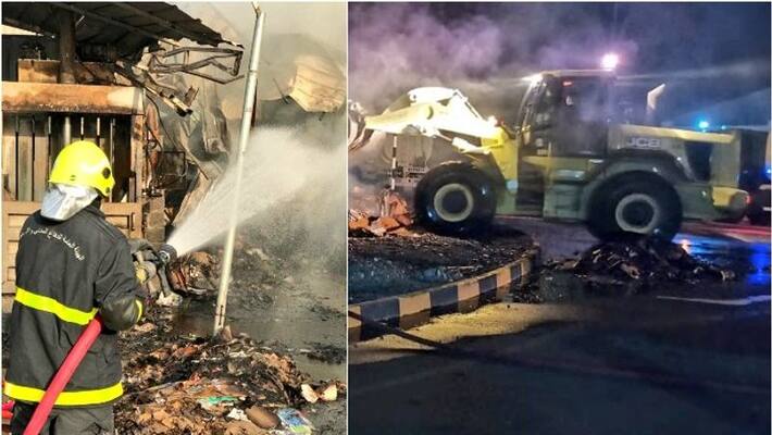 fire broke out in a factory in Nizwa fire broke out in a factory in Nizwa