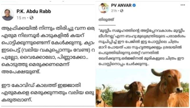 facebook fight between PV Anvar MLA and Abdurabb