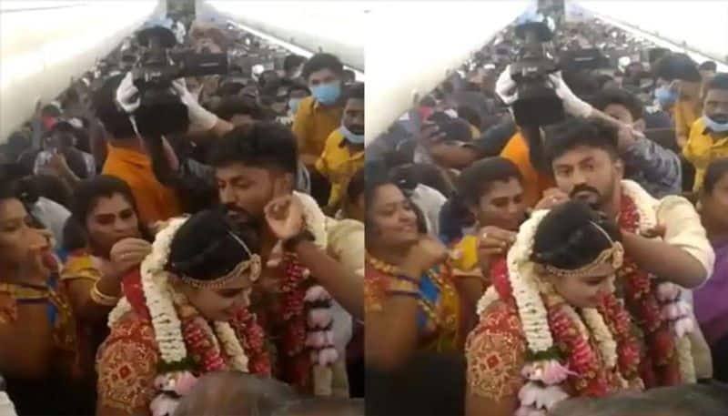 Viral Video: Madurai Couple Gets Married on Plane to Avoid Covid Restrictions