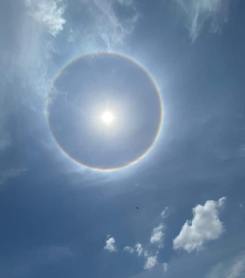 Sun Halo Unique Scenes Witnessed By Bengaluru Today Photo Viral What Is Sun  Halo