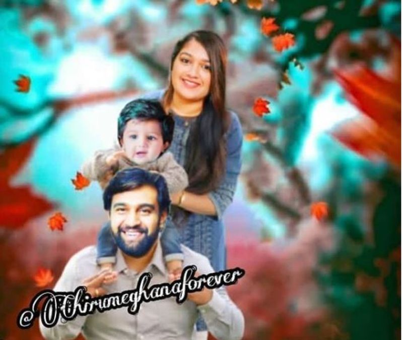 ಜೂನಿಯರ್ ಚಿರುಗೆ ತೊಟ್ಟಿಲು ಶಾಸ್ತ್ರ ಮತ್ತು ಕೇಕ್ ಸ್ಮ್ಯಾಷ್ ಮಾಡಲಾಗಿದೆ.