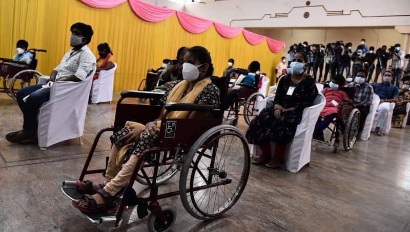 Chennai corporation commissioner gagandeep singh bedi said  A separate camp has been set up for the disabled
