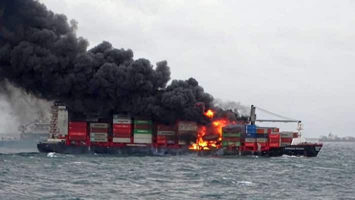 Inferno onboard container vessel off Colombo, Coast Guard rushes help-VPN Inferno onboard container vessel off Colombo, Coast Guard rushes help-VPN