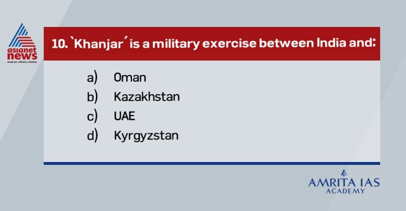 Answer(d) 2021 is the eight edition of India-Kyrgyzstan Joint Special Forces exercise.